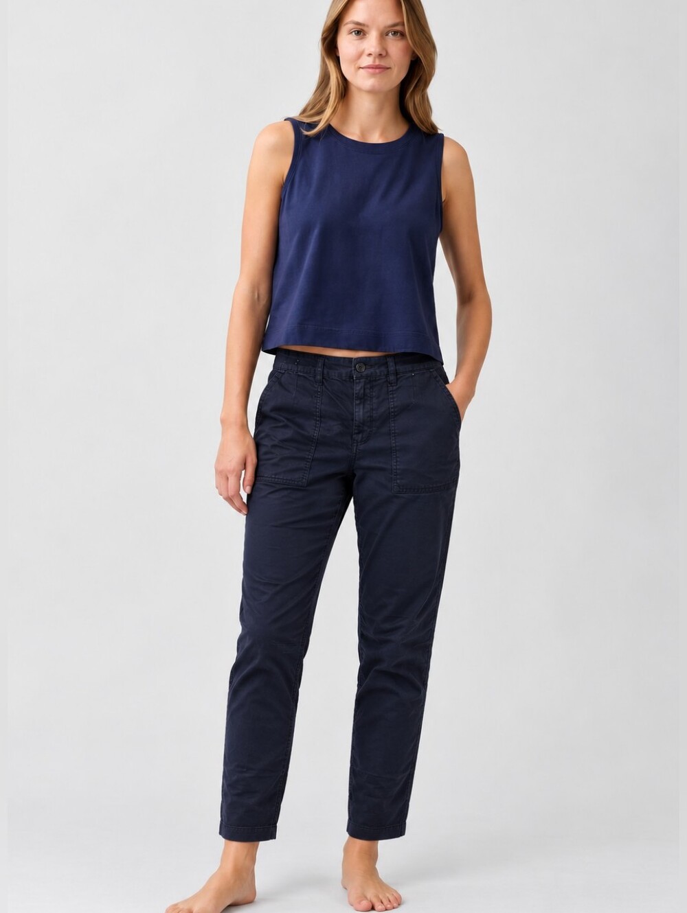 Daily Ritual Navy Blue Pants - Picture 7 of 7